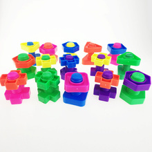 5 set Screw building blocks plastic insert blocks nut shape toys for children Educational Toys montessori scale models 2024 - buy cheap