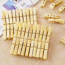 20pcs/lot Bamboo Wood Clothes Pegs Socks Bed Sheet Towel Wind-Proof Pins Clips Home Laundry Accessories Clothes Pegs Tools 2024 - compre barato