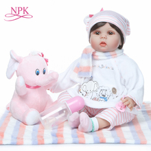 Npk, boneca de bebê reborn realista, bebê de silicone macio, boneca de pelúcia realista para crianças, presentes de aniversário e natal 2024 - compre barato