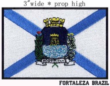 Parche bordado ancho de 3 pulgadas para bolsas/flores y hojas/rayas de Fortaleza, bandera de Brasil 2024 - compra barato