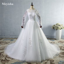 ZJ9006 2019 White Ivory formal Beads Corset Wedding Dresses 2019 Bridal Dress plus size elegant wholesale 2024 - buy cheap