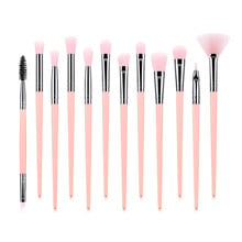 Pro Makeup Brush Set 12 pcs/lot Eye Shadow Blending Eyeliner Eyelash Eyebrow Brushes For Make up Portable Eye Brush 2024 - buy cheap