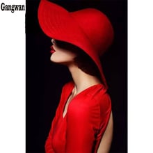 Diamond Embroidery pattern 5D DIY Diamond mosaic Sexy red hat girl Painting Cross Stitch full round/square Rhinestone decoration 2024 - buy cheap