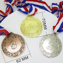 Size 70*62MM Number Medals 1Set Contain 1pcs NO.1 Gold Color Medal and 1pcs NO.2 Silver Gold Medal and 1pcs NO.3 Branze Medal 2024 - buy cheap