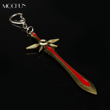 MQCHUN Iron Solari Leona Shield Sword League LO L of Legends Weapon Keyring Keychain Metal Key Chain For Player's Christmas Gift 2024 - buy cheap