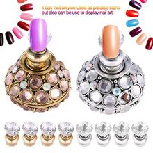 2 Colors Magnetic False Nail Tips Practice Stand Holder Set Rhinestones Nail Holder Showing Shelf Nail Art Display Manicure Tool 2024 - buy cheap