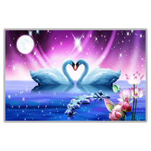 "Cisnes casal ao luar" 5d diy pintura diamante quadrado completo/redondo diamante bordado venda mosaico imagem de strass 2024 - compre barato