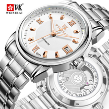 WEISIKAI Automatic Mechanical Watch Men Stainless Steel Mens Watches Top Brand Luxury Wristwatch Male Clock montre homme 2024 - buy cheap