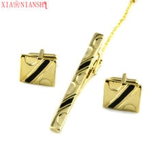 XIAONIANSHI Luxury Stylish Cufflinks Tie Clip Set Tie Bar Hot Sale Super Quality Cuff Links Tie Pin Set cuffs gemelos tie clip 2024 - buy cheap