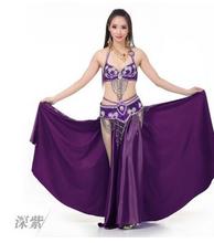 1set/lot woman belly dancing cloth sequines bra satin skirt tassel hip scarf female performance cloth 2024 - buy cheap