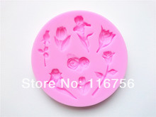 Free Shipping Fondant Cake 8-Cavity Flower Silicone Mold Sugar Paste Sugar Art Tools Cake Decoration Wholesale & Retail 2024 - buy cheap