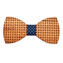 Nova gravata 2020 madeira estilosa gravata borboleta de madeira casamento artesanal gravatas de madeira 2024 - compre barato