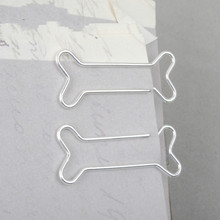 Bone clip paper clip bookmark clip befriend silver bone for dog metal paper clips 2024 - buy cheap