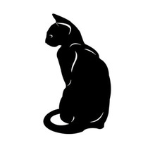 8.4*15CM Cute Pet Cat Window Decorative Decals Classic Car Styling Motorcycle Stickers Black/Silver C6-0318 2024 - buy cheap