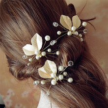 4Pcs Imitation Pearl Flower Hair Jewelry Wedding Bridal Crystal Hairpin Headwear Hair Stick 2024 - buy cheap