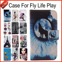 Ailishi-capa luxuosa de couro com flip pintado, capinha protetora exclusiva para fly life, play, 100%, capa de celular especial + rastreamento 2024 - compre barato