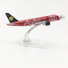 16cm Air Asia Airlines Airplane Model Best 2007 A320 Air Asia Metal Diecast Aviation Model 1:400 Airway Aircraft Model Scale Toy 2024 - buy cheap
