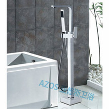 Bathtub Faucets Modern Chrome Brass Water Mixers Floor Stand Hand Hold Bathroom Shower Sauna Kit LDTZ008 2024 - buy cheap