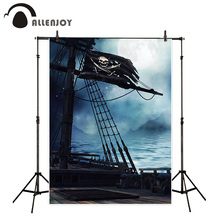 Allenjoy background for photo Pirate night children ship kids backdrop newborn photobooth photocall for kids 2024 - buy cheap