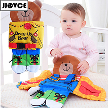 Bear wear cloth button Zipper Book Soft Cloth Baby Learning&Education Book Fabric Book Infant Early Education Cloth Books 2024 - buy cheap