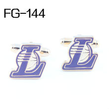 Men's accessories Father's Day Gift! FREE SHIPPING:High Quality Cufflinks For Men  Sport  2013Cuff Links Lakers Wholesales 2024 - купить недорого