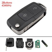 Mando a distancia de coche plegable sin cortar, 434MHz, con Chip ID48, 1J0, 959, 753 AG, para VW, Beetle, Bora, Golf, Passat, Polo, Transporter, T5 2024 - compra barato