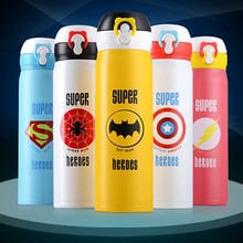 Vuccum Flasks Creative Bounce Cover Thermos Mug Super Hero Travel Cup Drink Thermol Bottle garrafa termica inox 350 500 ml termo 2024 - buy cheap