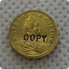 1777 Россия полтина (1/2 рубль) золотая монета КОПИЯ 2024 - купить недорого