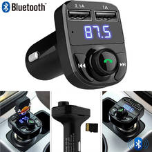 1pcs FM Transmitter Bluetooth Car Kit Handfree Car MP3 Audio Player Voltage Detection Noise Cancellation Dual USB Car Charger 2024 - buy cheap