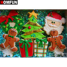 Homfun 5d diy pintura diamante quadrado completo/broca redonda "cartoon christmas" bordado ponto cruz presente decoração para casa a09102 2024 - compre barato