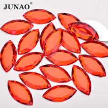 Аппликация JUNAO 20*40 мм 17*32 мм большого размера, Пришивные акриловые стразы с плоской задней стороной, алмазные пришивные камни с кристаллами 2024 - купить недорого