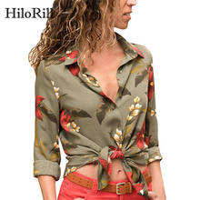 HiloRill Women Blouse 2020 Floral Print Tops And Blouses Turn Down Collar Long Sleeve Blouse Shirt Blusas Feminina Plus Size 3XL 2024 - buy cheap