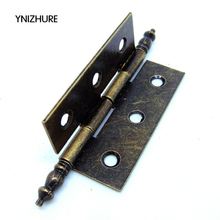 20pcs 55*39mm Rushed Real Cabinet Hinges  Decoration Antique Crown Head Hinge 6 Holes Gift Box Metal Furniture Accessories 2024 - buy cheap