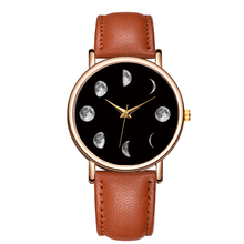 2021 New Couple Watches Rose Gold Case No Number Dial Top Brand Male Watch Leather Band Women Quartz Wristwatches Clock Relogio 2024 - buy cheap