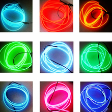 New Arrival 1m 2m 3m 5m  Car decor lighter LED Lamp Strip thread sticker decals tags Flexible Neon Light EL Wire Rope 2024 - buy cheap