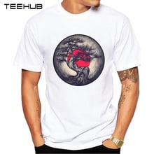 TEEHUB New Fashion Life Recording Men T-Shirt Vintage Tree Sunset Printed Men Tee Shirts Short Sleeve Geek Tops 2024 - buy cheap