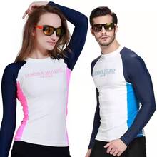 Camiseta básica de manga larga para hombre y mujer, camisa de natación, surf, esnórquel, buceo, capa básica W, UPF 50 + 2024 - compra barato
