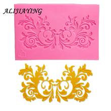 1Pcs Lace mat Silicone Mold,Sugarcraft Cake Decorating Tools,flower vine Fondant Chocolate Molds Cake Border Mould D0320 2024 - buy cheap