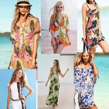 Women Swimsuit  Beach Dress Tunic Sexy Beach Wear Dress Sarong Bikini Cover Up Wrap Pareo Skirts Towel Open-Back Swimwear 2024 - buy cheap