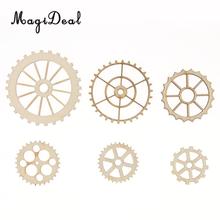 MagiDeal 72pcs Blank Gear Wheel Cutout Wooden Chips Slices Pieces Gift Tags Lables Home Decor Scrapbooking Embellishment Craft 2024 - buy cheap