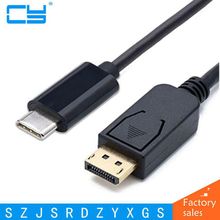 Cabo usb 3.1 tipo c para displayport dp 4k uhd hdtv, para chromebook, macbook, laptop, 1.8m 6ft, cor preta 2024 - compre barato