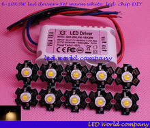 10pcs 3W warm white 3000-3500K  Led lamp beads + 1pcs 6- 10x3W led driver  kit 3W led DIY   led light 2024 - buy cheap