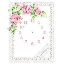 Embroidery Package High Quality  Cross Stitch Kits Unopen New Luxurious Delicate Rose Flower With Clock Free shipping 2024 - buy cheap