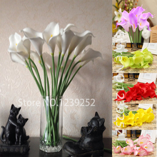 Flores artificiais de calla lily, flores falsas para decoração de casa e casamento com 10 peças 2024 - compre barato