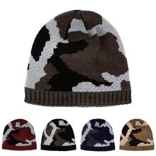 Los nuevos hombres de camoubyera invierno engrosada gorros de abrigo del sombrero Color Camo de caza de pesca escalada deporte al aire libre de la tapa 2024 - compra barato