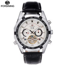FORSINING-relojes clásicos para hombre, Tourbillion, de cuero genuino, mecánico, automático, de lujo 2024 - compra barato