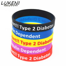 LUKENI-pulsera de silicona para diabéticos, brazalete de alerta médica tipo 2 para diabéticos, para diabéticos, para la Diabetes, para enfermera, SH060, 1 unidad 2024 - compra barato