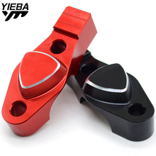 FreeShipping Motorcycle CNC Billet Aluminum Handlebar bar Clamp with Mirror adapter Red Black For DUCATI MONSTER 696 695 796 795 2024 - buy cheap
