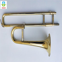 Профессиональный тромбон сопрано Ostrich, новый Bb мини-тромбон с футляром и мундштуком, Золотая лаковая отделка 2024 - купить недорого