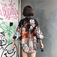 Kimono cardigan tops y blusas para mujer estilo japonés streetwear mujeres tops verano 2019 parte de arriba de estilo harajuku kawaii camisa DZ004 2024 - compra barato